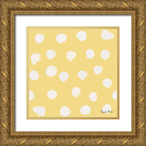 Budding Beauty Pattern IIG Gold Ornate Wood Framed Art Print with Double Matting by Zaman, Farida