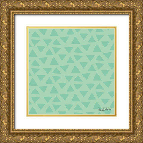 Budding Beauty Pattern VC Gold Ornate Wood Framed Art Print with Double Matting by Zaman, Farida