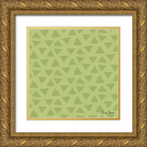 Budding Beauty Pattern VF Gold Ornate Wood Framed Art Print with Double Matting by Zaman, Farida