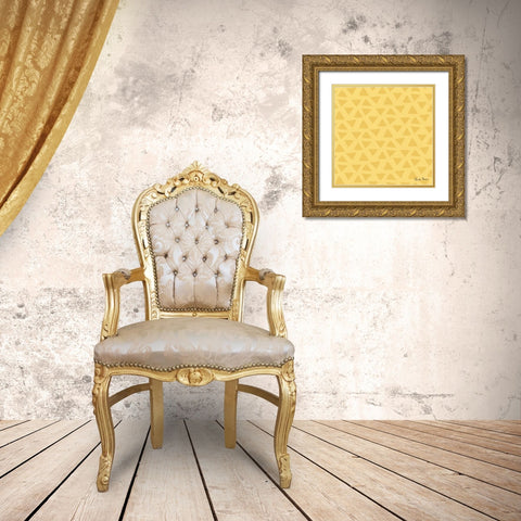 Budding Beauty Pattern VH Gold Ornate Wood Framed Art Print with Double Matting by Zaman, Farida