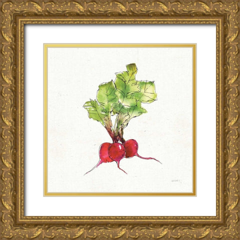 Veggie Market II Radish Gold Ornate Wood Framed Art Print with Double Matting by Tavoletti, Anne