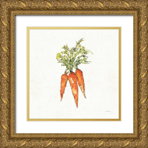 Veggie Market V Carrots Gold Ornate Wood Framed Art Print with Double Matting by Tavoletti, Anne