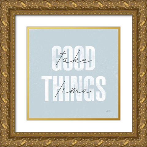 Morning Affirmations III Gold Ornate Wood Framed Art Print with Double Matting by Marshall, Laura