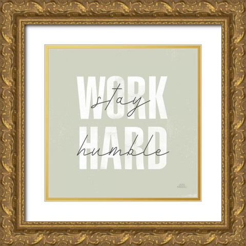 Morning Affirmations IV Gold Ornate Wood Framed Art Print with Double Matting by Marshall, Laura