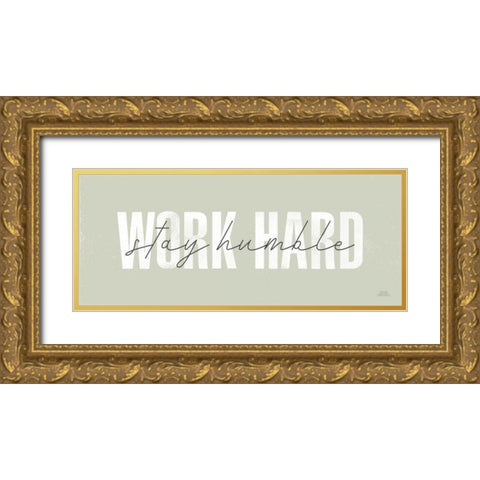 Morning Affirmations IV Panel Gold Ornate Wood Framed Art Print with Double Matting by Marshall, Laura