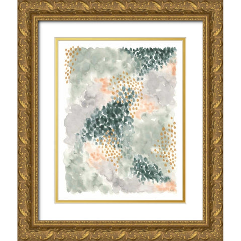 Spring Blooms II v2 Gold Ornate Wood Framed Art Print with Double Matting by Marshall, Laura