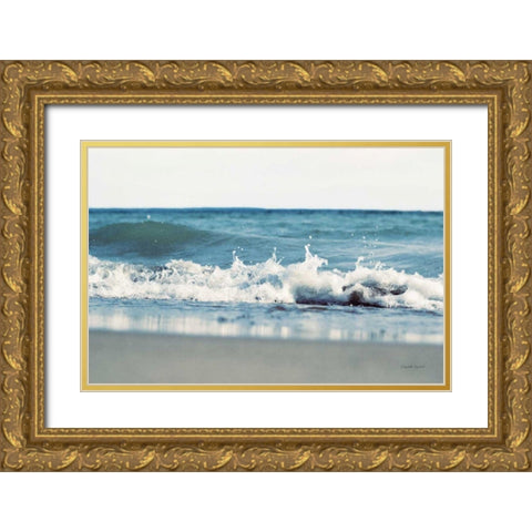 Mint Cottage Days II v2 White Sky Crop Gold Ornate Wood Framed Art Print with Double Matting by Urquhart, Elizabeth