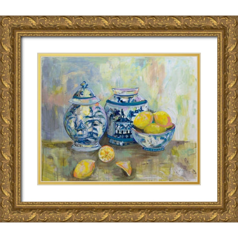 Lemon Life Gold Ornate Wood Framed Art Print with Double Matting by Vertentes, Jeanette