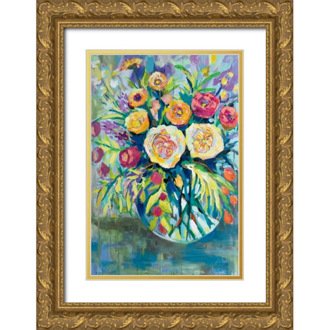 Summer Joy Gold Ornate Wood Framed Art Print with Double Matting by Vertentes, Jeanette