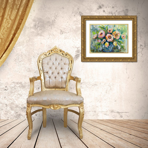 Midsummer Gold Ornate Wood Framed Art Print with Double Matting by Vertentes, Jeanette