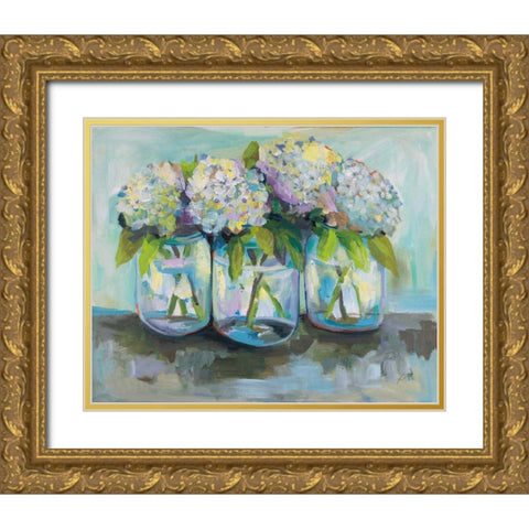 In a Row Gold Ornate Wood Framed Art Print with Double Matting by Vertentes, Jeanette