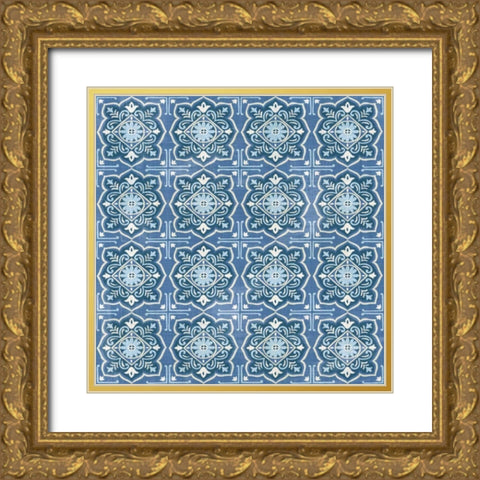 Seville Pattern VIII Gold Ornate Wood Framed Art Print with Double Matting by Wild Apple Portfolio