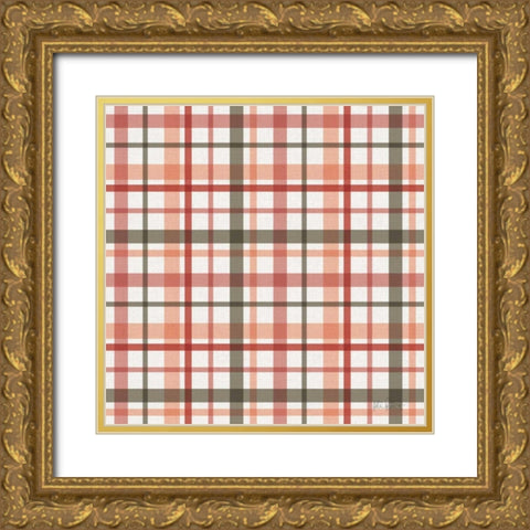 Vintage Petals Pattern IV Gold Ornate Wood Framed Art Print with Double Matting by Pertiet, Katie