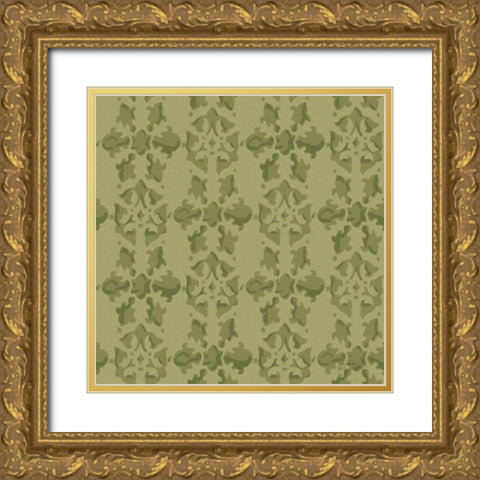Vintage Petals Pattern VC Gold Ornate Wood Framed Art Print with Double Matting by Pertiet, Katie