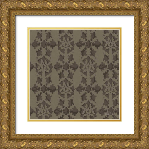 Vintage Petals Pattern VF Gold Ornate Wood Framed Art Print with Double Matting by Pertiet, Katie