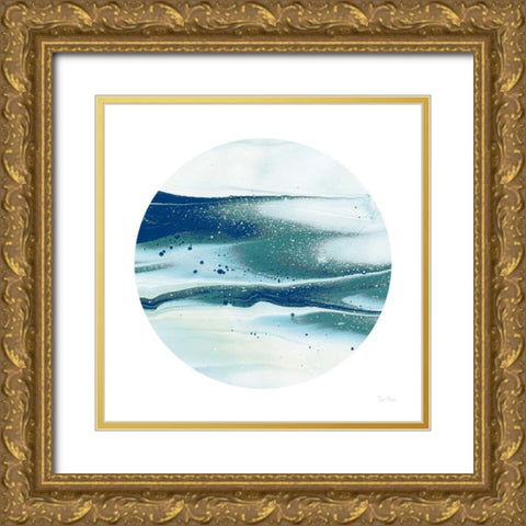 Dark Matter Blue I Gold Ornate Wood Framed Art Print with Double Matting by Rhue, Piper