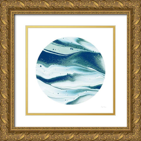 Dark Matter Blue II Gold Ornate Wood Framed Art Print with Double Matting by Rhue, Piper