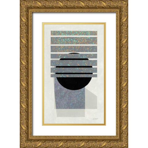 Full Moon II v2 Gold Ornate Wood Framed Art Print with Double Matting by Schick, Mike