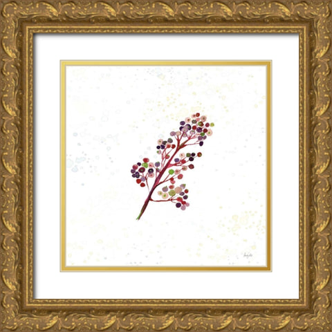 Botticelli Plants IV Gold Ornate Wood Framed Art Print with Double Matting by Rice, Kristy