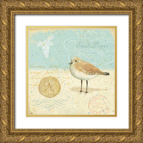 Natural Seashore II Gold Ornate Wood Framed Art Print with Double Matting by Brissonnet, Daphne