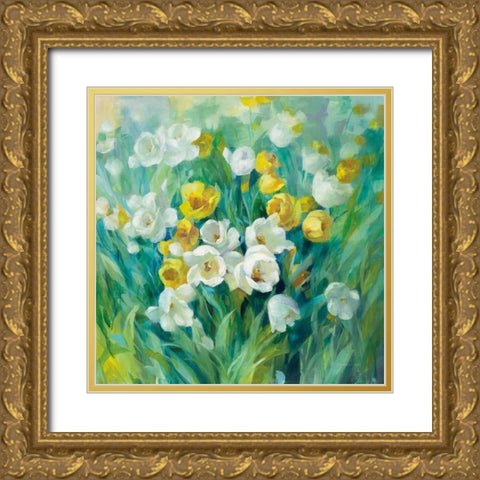 Spring Time Gold Ornate Wood Framed Art Print with Double Matting by Nai, Danhui