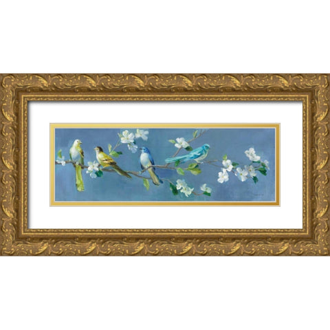 Spring in the Neighborhood I Gold Ornate Wood Framed Art Print with Double Matting by Nai, Danhui