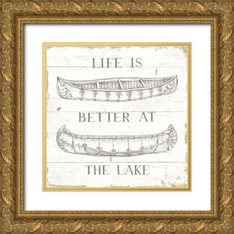 Lake Sketches V Gold Ornate Wood Framed Art Print with Double Matting by Brissonnet, Daphne