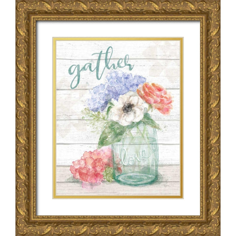 Pastel Flower Market III Gold Ornate Wood Framed Art Print with Double Matting by Urban, Mary