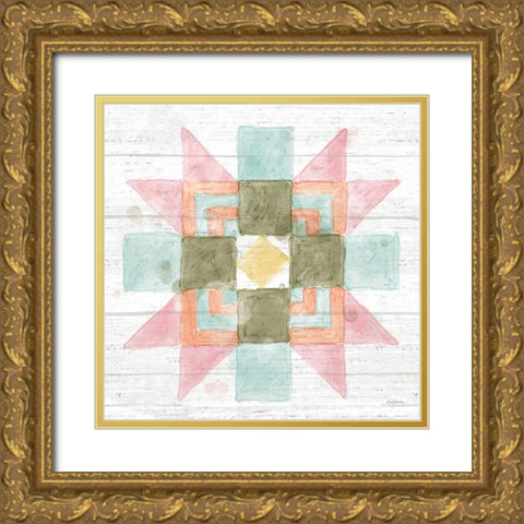 Pastel Flower Market X Gold Ornate Wood Framed Art Print with Double Matting by Urban, Mary