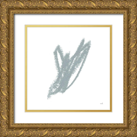 Doodles V Gold Ornate Wood Framed Art Print with Double Matting by Hershey, Moira