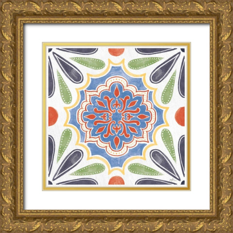 Boho Field VIII Bright Gold Ornate Wood Framed Art Print with Double Matting by Penner, Janelle