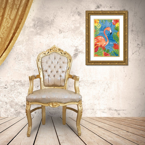 Tutti Frutti IV v2 Gold Ornate Wood Framed Art Print with Double Matting by Zaman, Farida