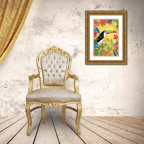Tutti Frutti VI v2 Gold Ornate Wood Framed Art Print with Double Matting by Zaman, Farida