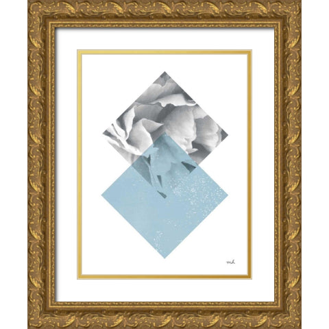 Blossoms III v2 Gold Ornate Wood Framed Art Print with Double Matting by Hershey, Moira