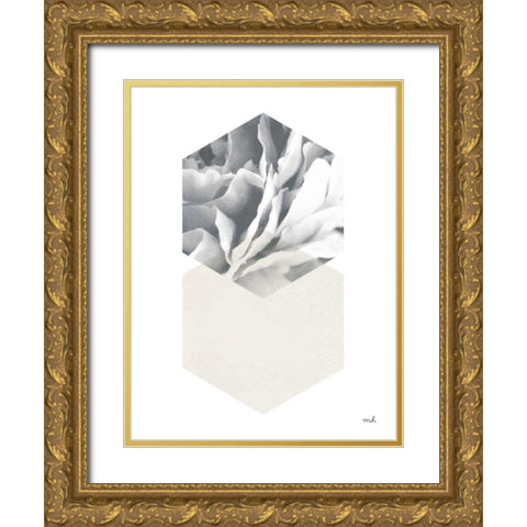 Blossoms IV v2 Gold Ornate Wood Framed Art Print with Double Matting by Hershey, Moira