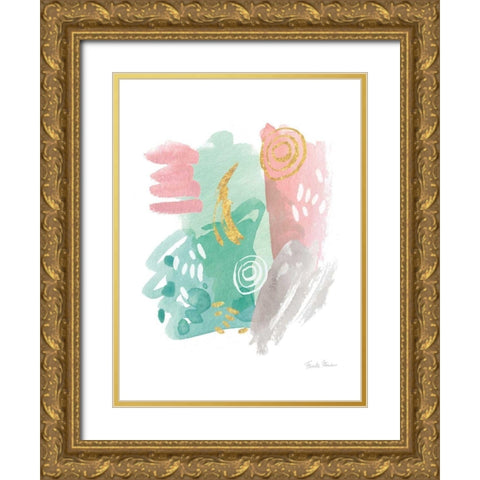 Faridas Abstract I v2 Gold Ornate Wood Framed Art Print with Double Matting by Zaman, Farida