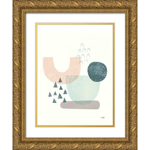 Happy Thoughts II v2 Gold Ornate Wood Framed Art Print with Double Matting by Hershey, Moira