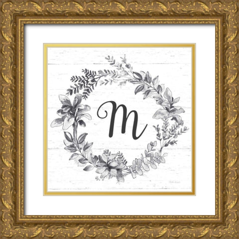 Farmhouse Cotton V v2 Gray Gold Ornate Wood Framed Art Print with Double Matting by Grove, Beth