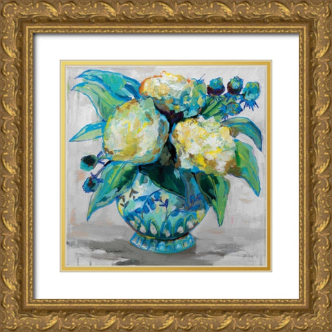 Ginger Jar I Gray Gold Ornate Wood Framed Art Print with Double Matting by Vertentes, Jeanette