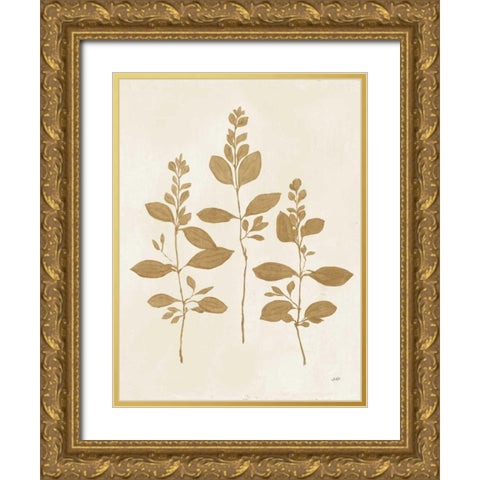 Botanical Study IV Gold Crop Gold Ornate Wood Framed Art Print with Double Matting by Purinton, Julia