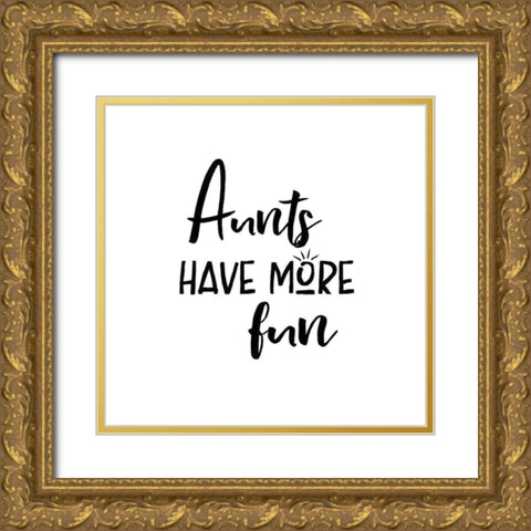 Aunt Inspiration II Gold Ornate Wood Framed Art Print with Double Matting by Wild Apple Portfolio