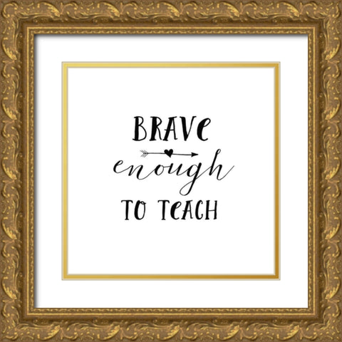 Teacher Inspiration II Gold Ornate Wood Framed Art Print with Double Matting by Wild Apple Portfolio
