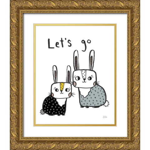 Scandy Baby Light V Gold Ornate Wood Framed Art Print with Double Matting by Averinos, Melissa