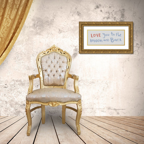 Scandy Baby Gray X Gold Ornate Wood Framed Art Print with Double Matting by Averinos, Melissa
