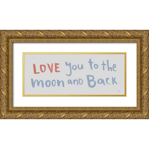 Scandy Baby Gray X Gold Ornate Wood Framed Art Print with Double Matting by Averinos, Melissa