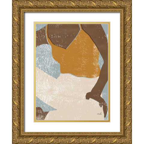 Casual III Gold Ornate Wood Framed Art Print with Double Matting by Hershey, Moira