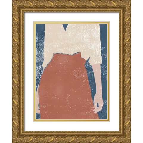 Casual IV Gold Ornate Wood Framed Art Print with Double Matting by Hershey, Moira