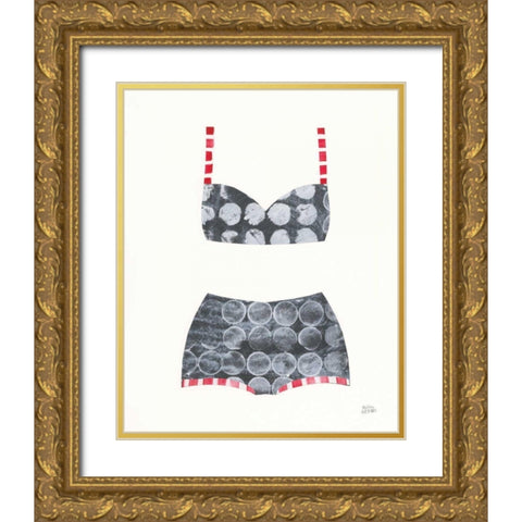 Bathing Beauty I Gold Ornate Wood Framed Art Print with Double Matting by Averinos, Melissa