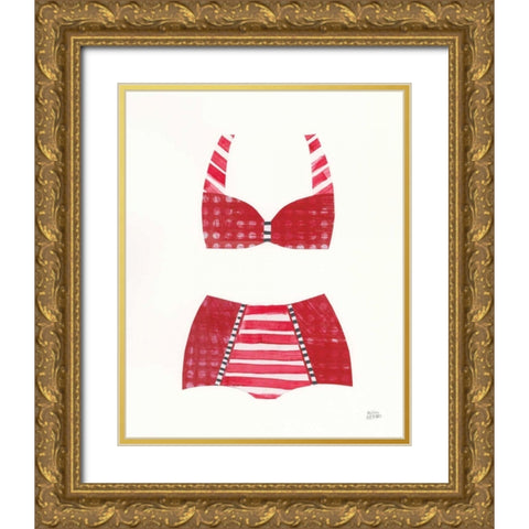 Bathing Beauty II Gold Ornate Wood Framed Art Print with Double Matting by Averinos, Melissa