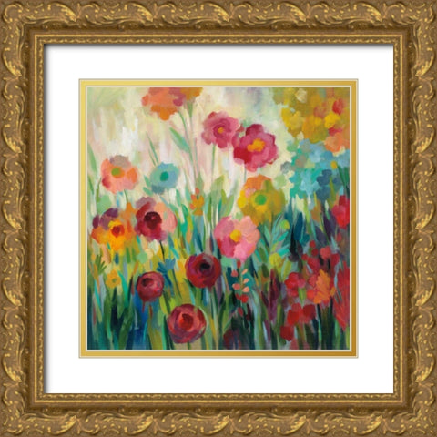 Garden Brightness Gold Ornate Wood Framed Art Print with Double Matting by Vassileva, Silvia